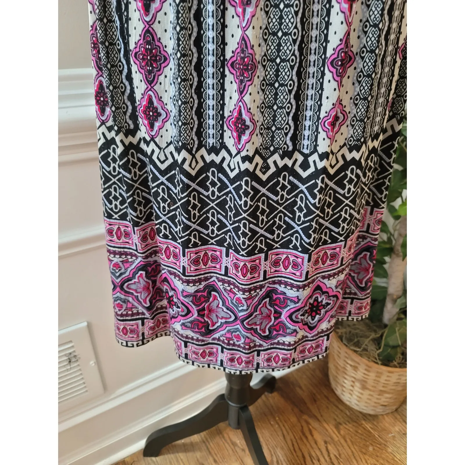 Cristina Love Dress Women Small Multicolor Boho V Neck Short Sleeve Casual - Image 5