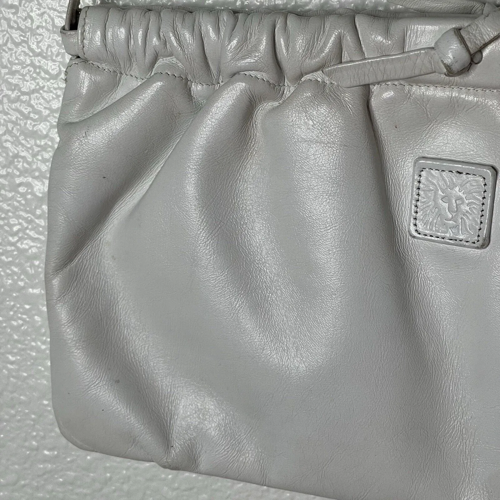 Vintage Anne Klein for Calderon 70s White Leather Shoulder Crossbody Purse - Image 4