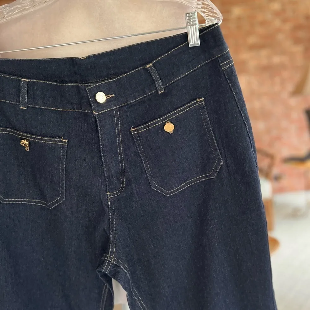 Love Fashion Capri Jeans L Blue Dark Wash Cropped NWOT Size undefined - Image 5