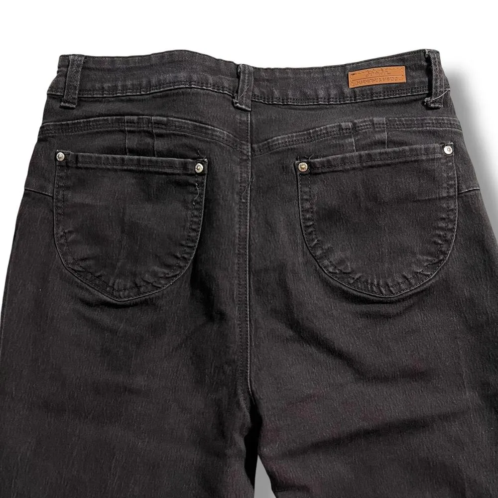 Harmony & Havoc Womens Denim Blue Jean Skinny Jeans Black Size 8 - Image 5