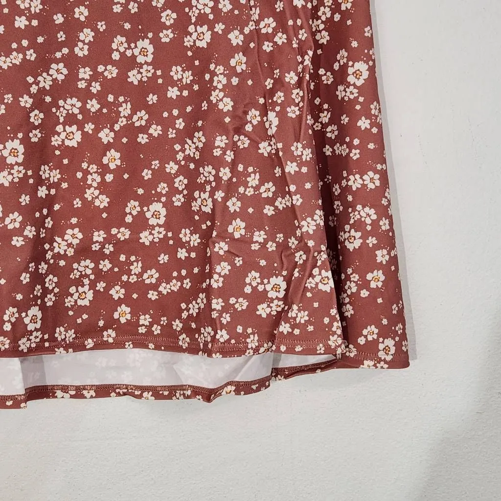 Andie Pink Floral Sarong Swim Cover NWT Small Floral Sarong Style Pink Skirt - Image 3