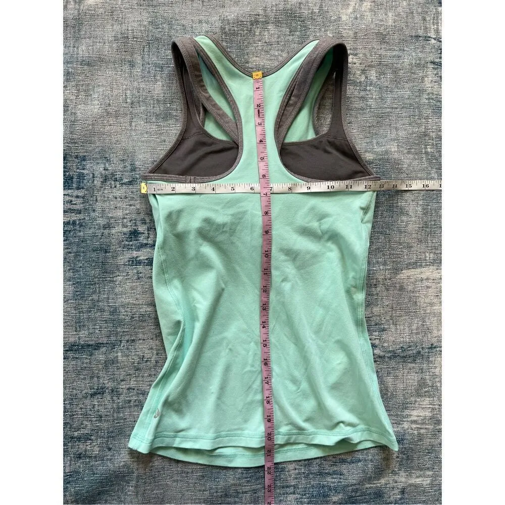 Lululemon Inspiration Tank Toothpaste Mint Green / Heathered Slate Gray 4 - Image 4