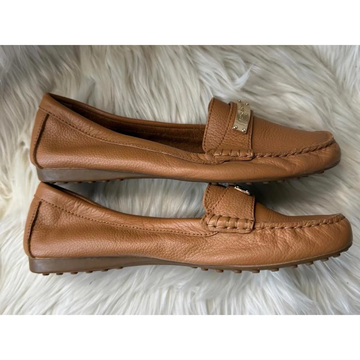Coach Women's Brown Leather Loafers 7.5 - Image 5