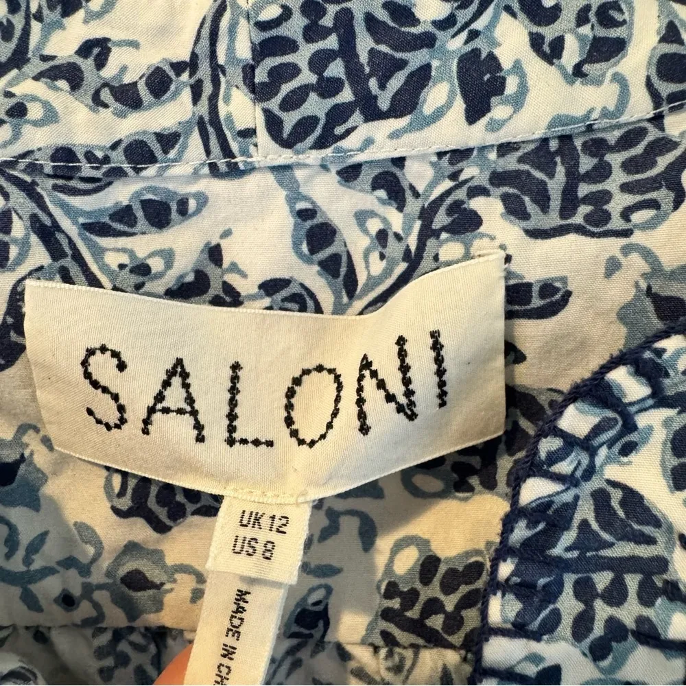 SALONI Ashley Floral Print Cotton Babydoll Minidress - Image 5