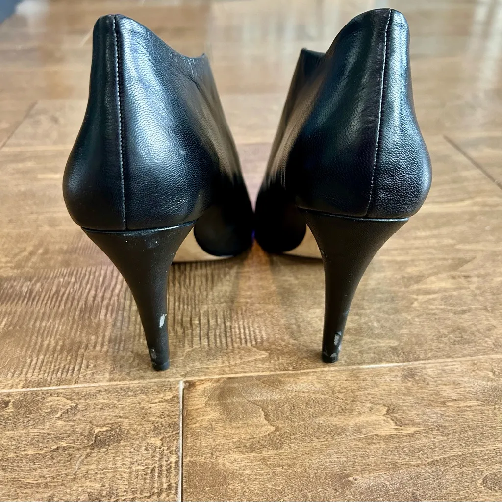 Banana Republic Women’s Leather Peep Toe Ankle Booties Black Size 8.5 Used Girly - Image 3