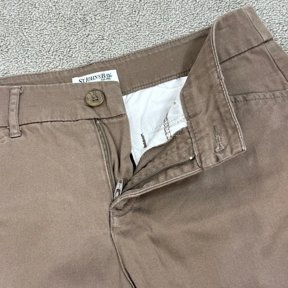 St.‎ John’s Bay Petite Twill Chino Bermuda Shorts Brown 8P - Image 5