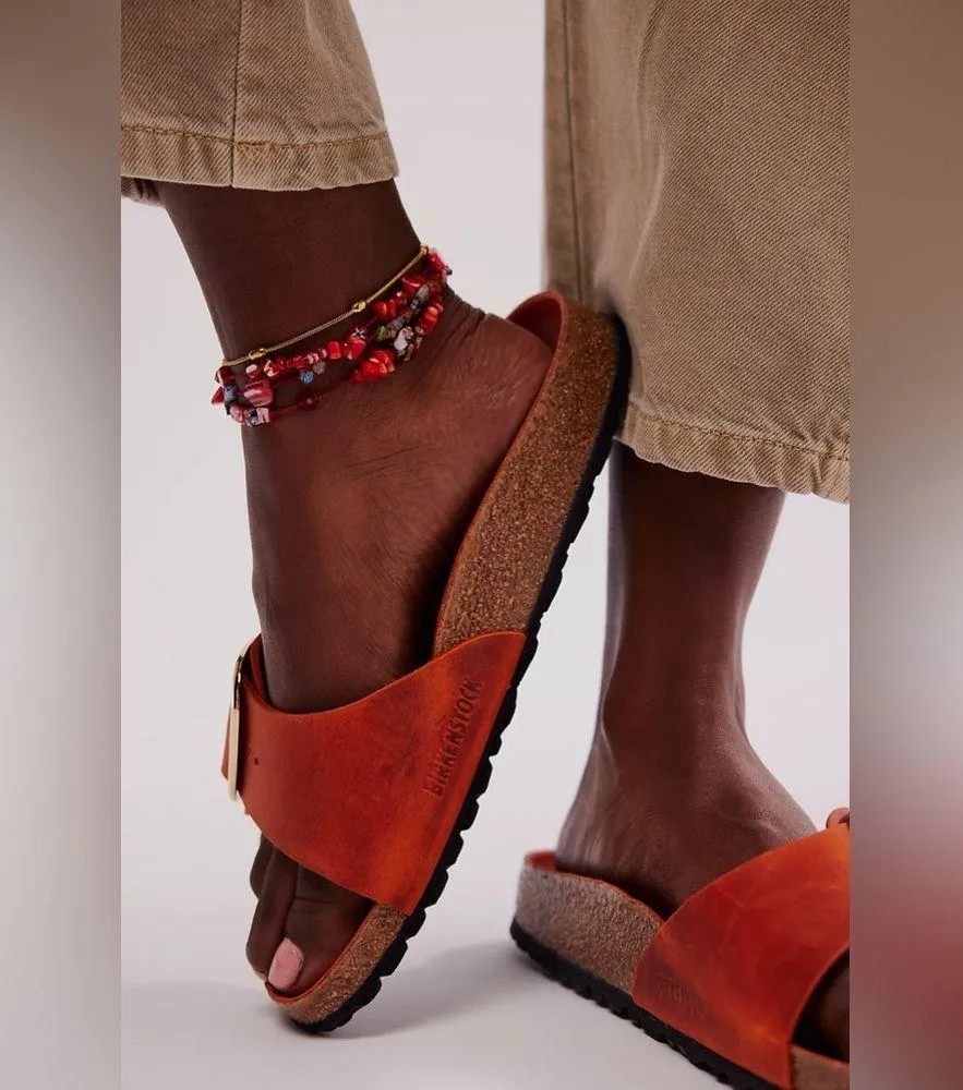 BIRKENSTOCK Madrid Big Buckle Sandals in Burnt Orange 37 - Image 2