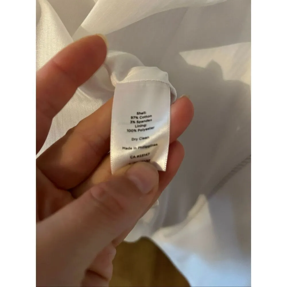 Talbots white jacket work attire classic white jacket size 4 cotton blend - Image 5