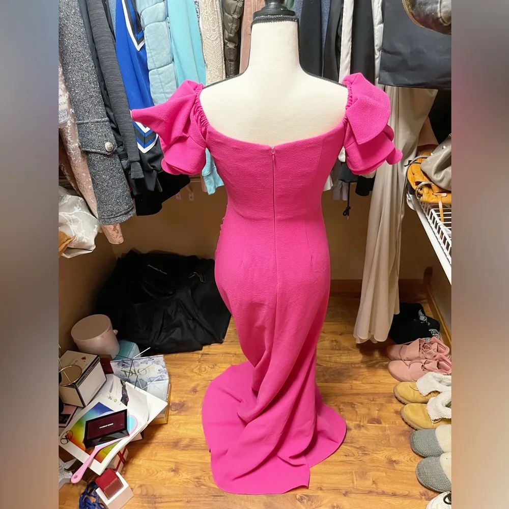 Authentic Dolce & Gabbana RARE RUNWAY Pink Exaggerated Sleeve Formal Gown /Dress - Image 13