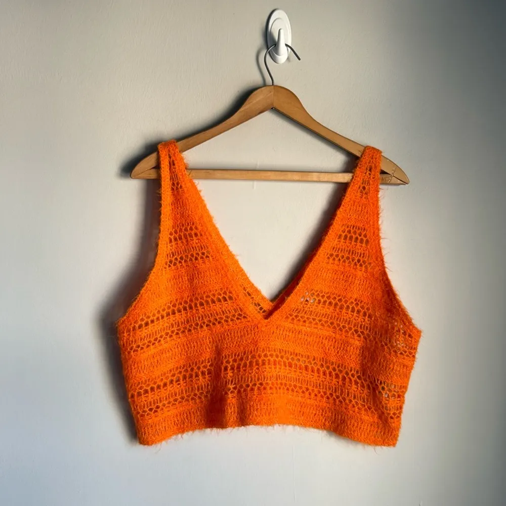 NEW & other stories wool blend  Crochet Knit Crop Top Small - Image 2