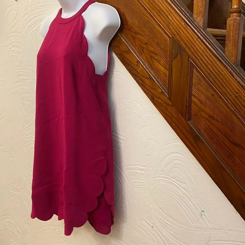 ALC Scallop Trim Keyhole Back Halter Dress 6 - Image 7