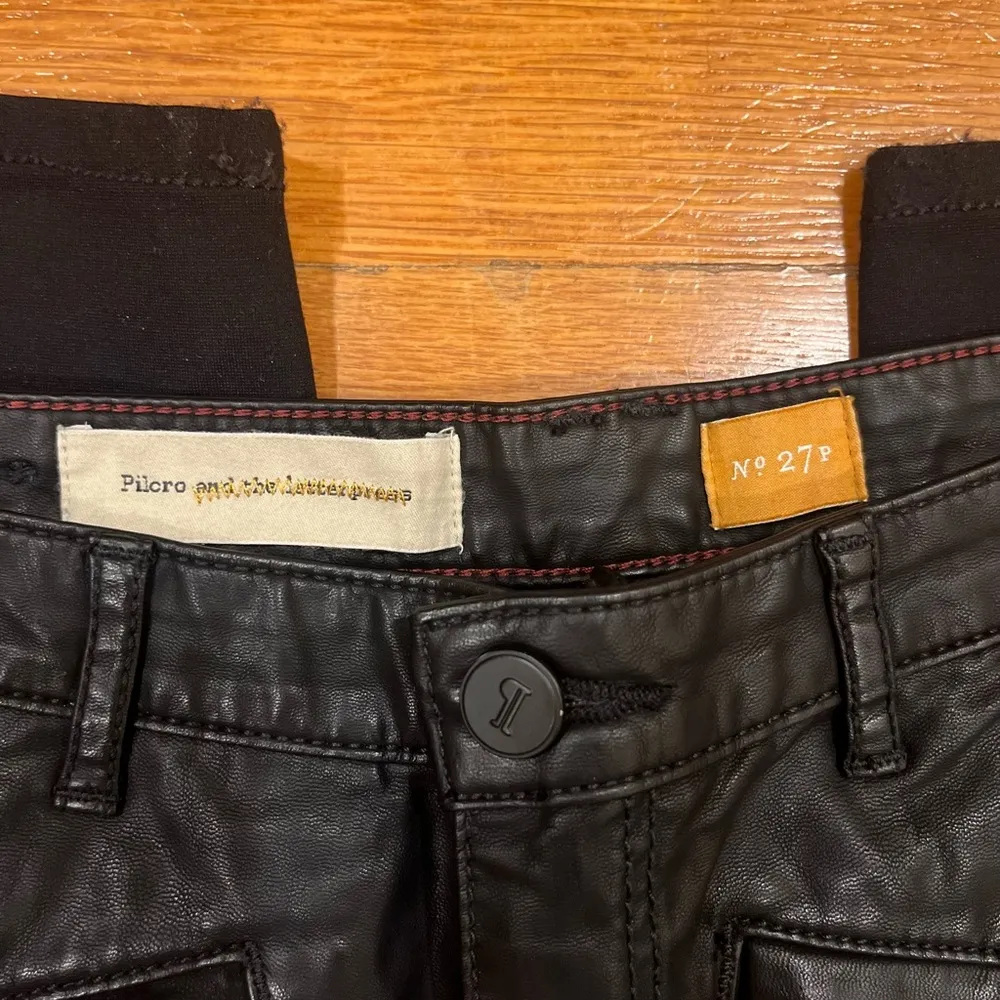 Anthropologie Pilcro Faux Leather Moto Legging - Image 3