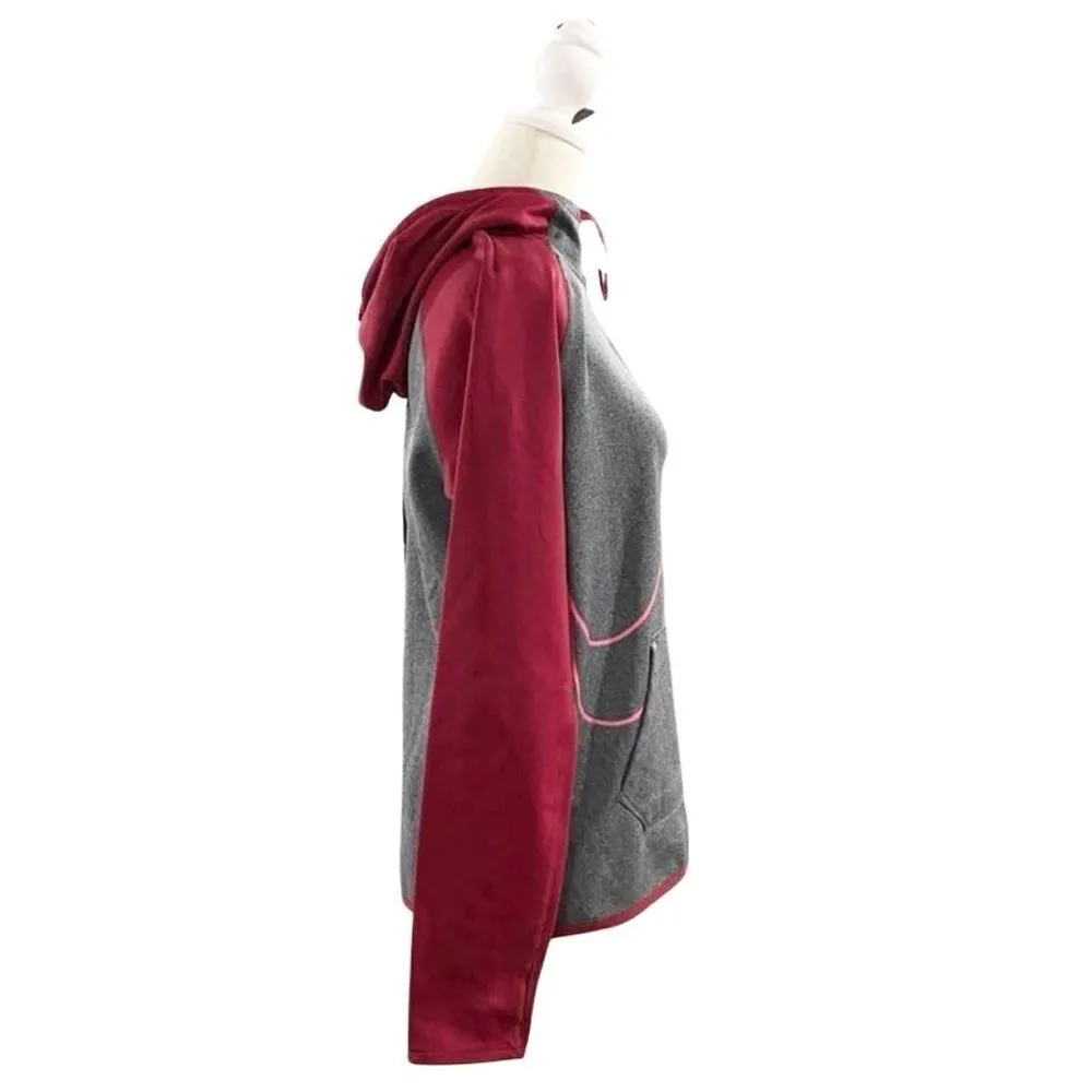 Nike Dri-Fit Swoosh Pullover Hoodie Sweatshirt Red & Pink Size Small - Image 2