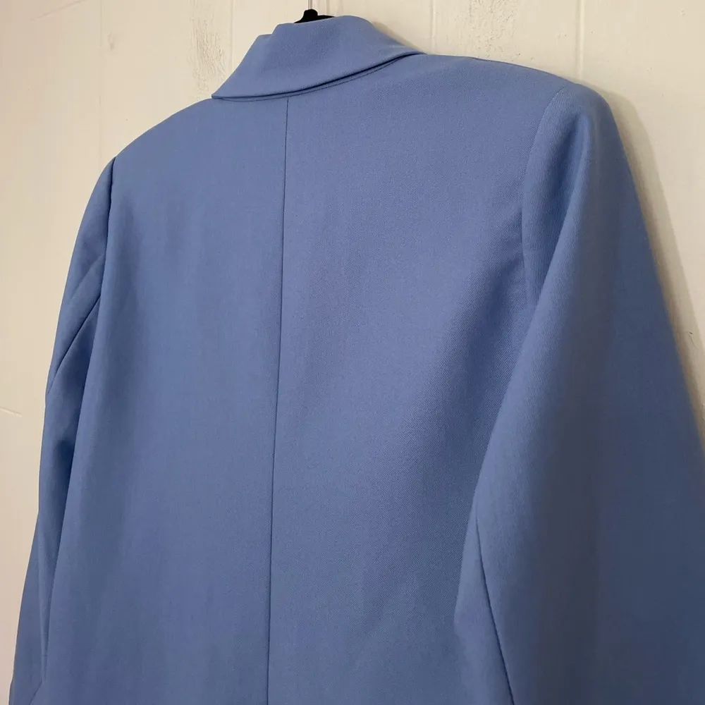 Endless Rose Periwinkle Blue Blazer Jacket One Button Shoulder Pads ~ Size M - Image 10