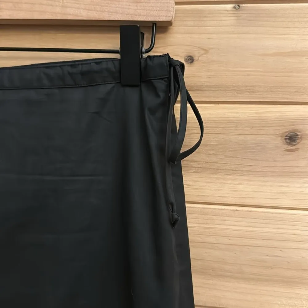 Vintage Guess Collection Size 2 Midi Length Side Tie Nylon Inside Slit Skirt Black - Image 5