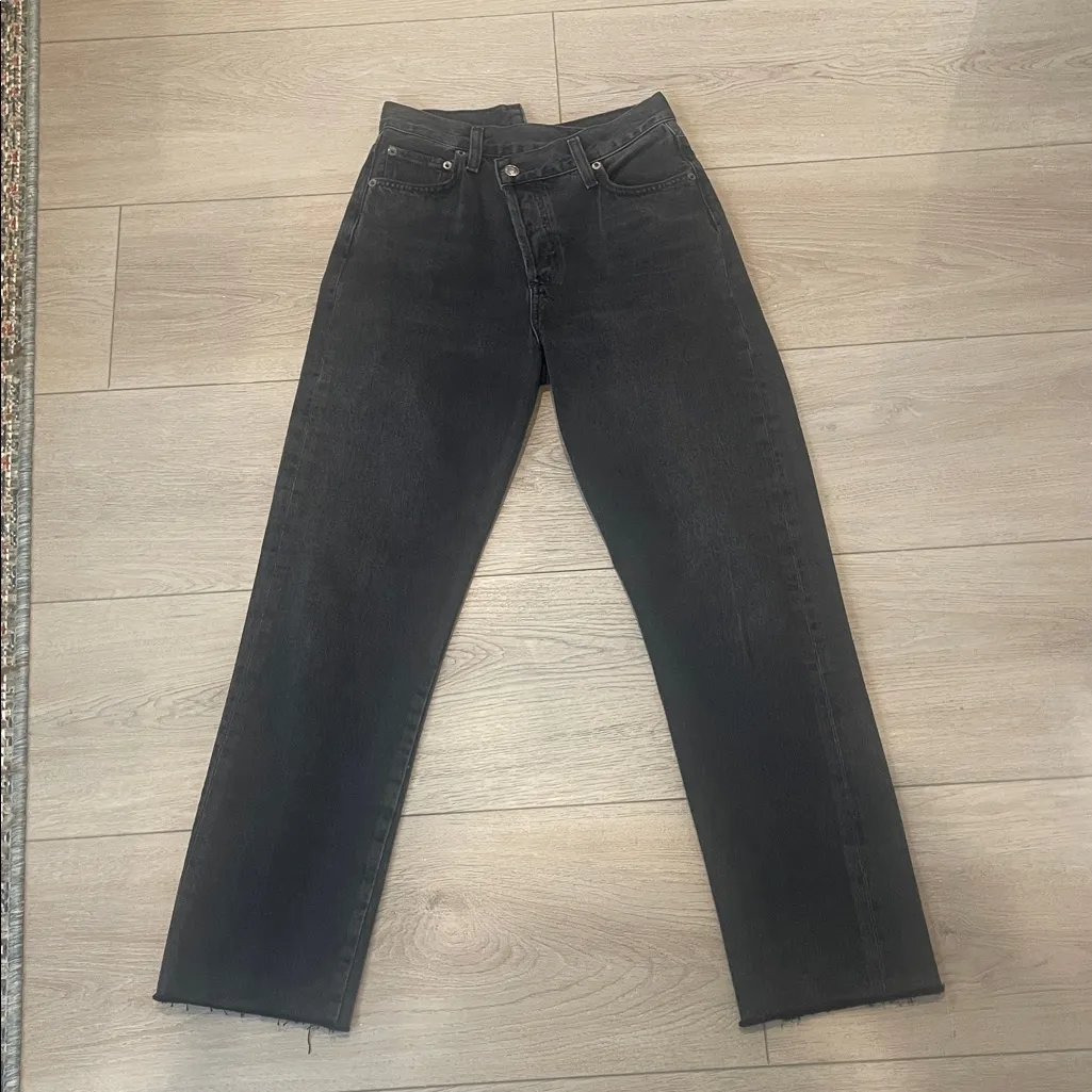 AGOLDE Black Criss Cross Jeans Size 23 - Image 11