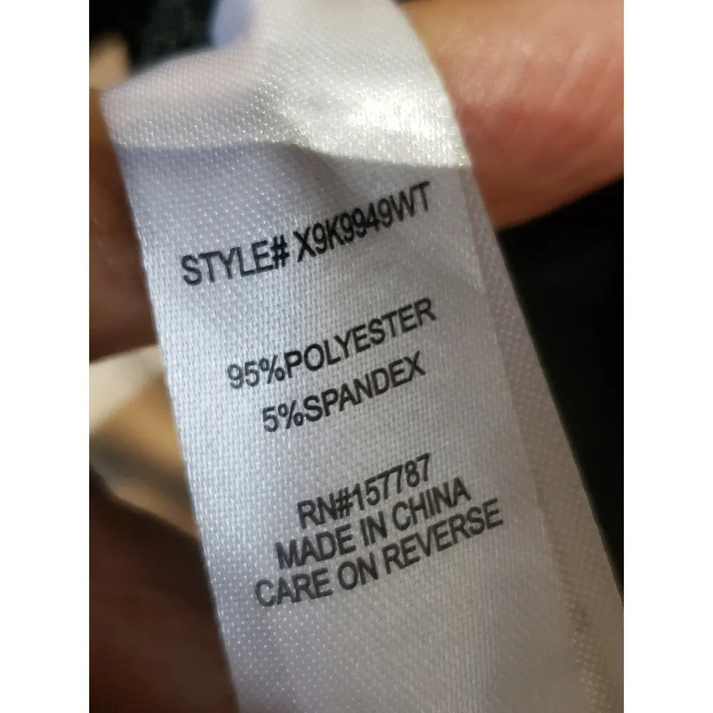 Jolie & Joy Blouse Top Women's 1X Black Textured Drawcord Adjustment Turtleneck - Image 8