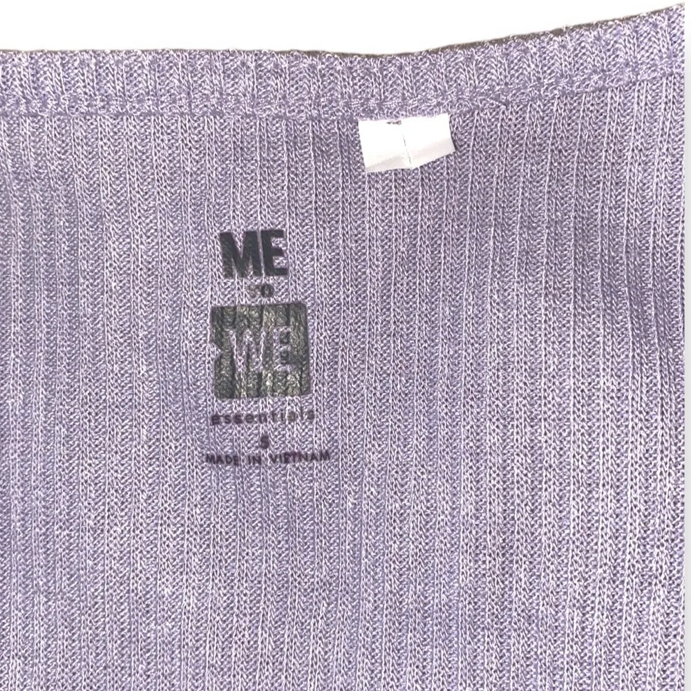 Me to WE fitted crop zip up shirt in lavender - Image 5