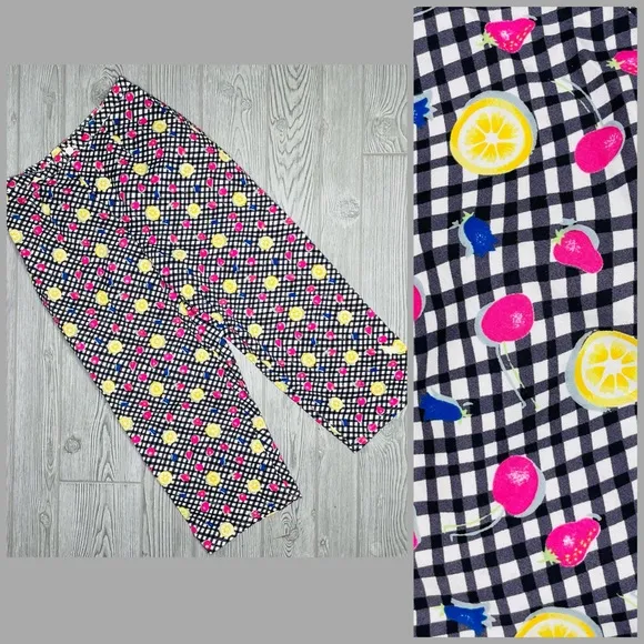 Vintage Sag Harbor Stretch Capris tropical Fruity black and white size petit sm - Image 2