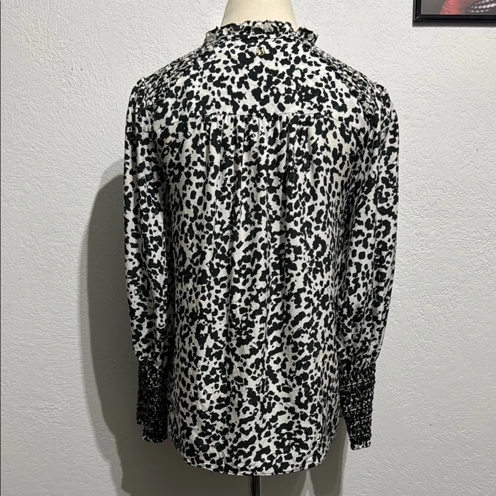 Marie Oliver Black and White Silk Blouse - Image 3