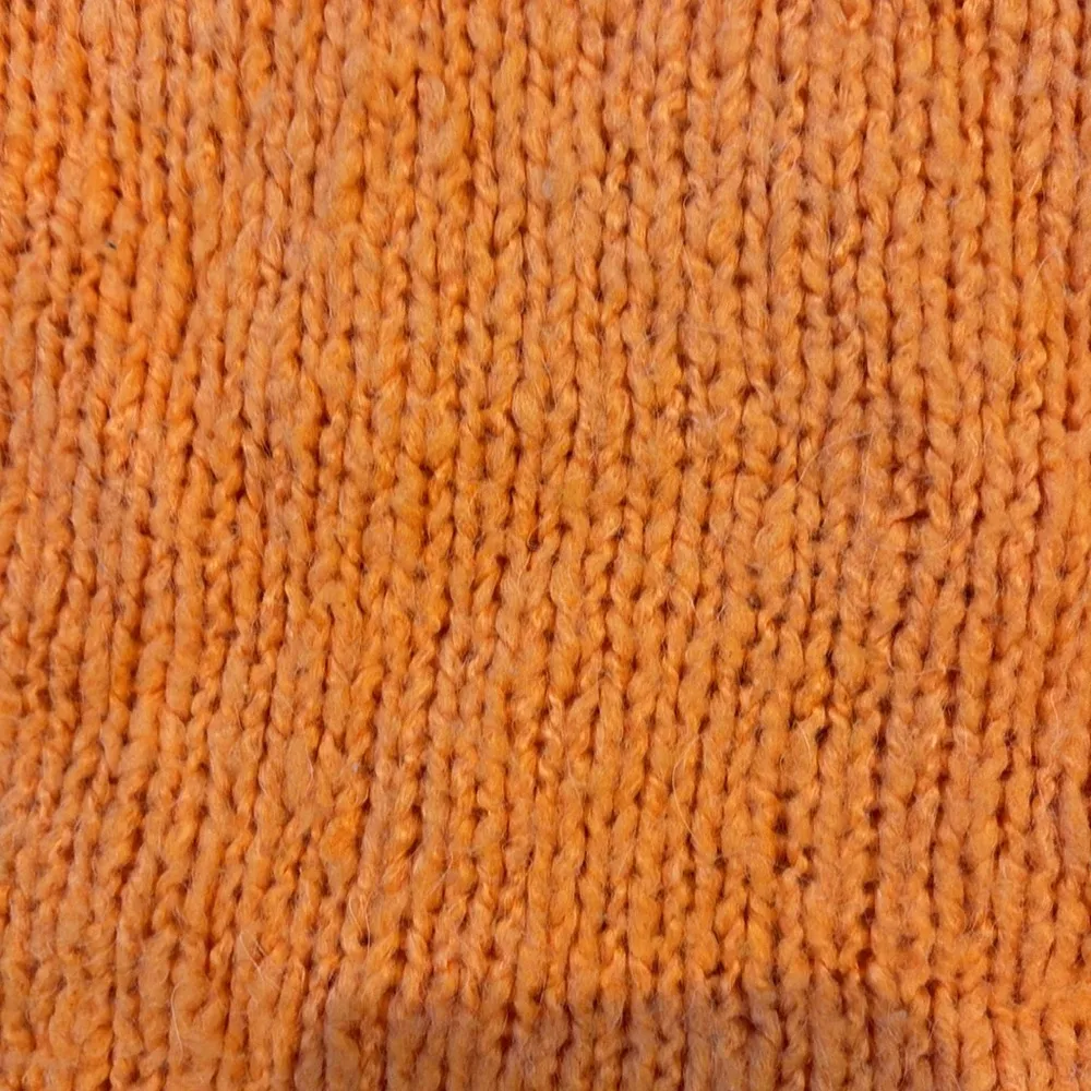 Sweater Oversized Baggy Orange Crewneck Chunky Knit Size Large - Image 4