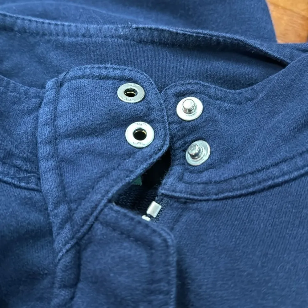 LRL Jeans Co Jacket Womens Blue Full Zip Snaps Pockets Preppy Casual Mandarin S - Image 6