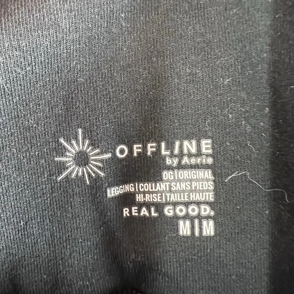 OFFLINE By Aerie Medium M Real Me OG High Rise Waisted Ankle Crop Legging Black - Image 6