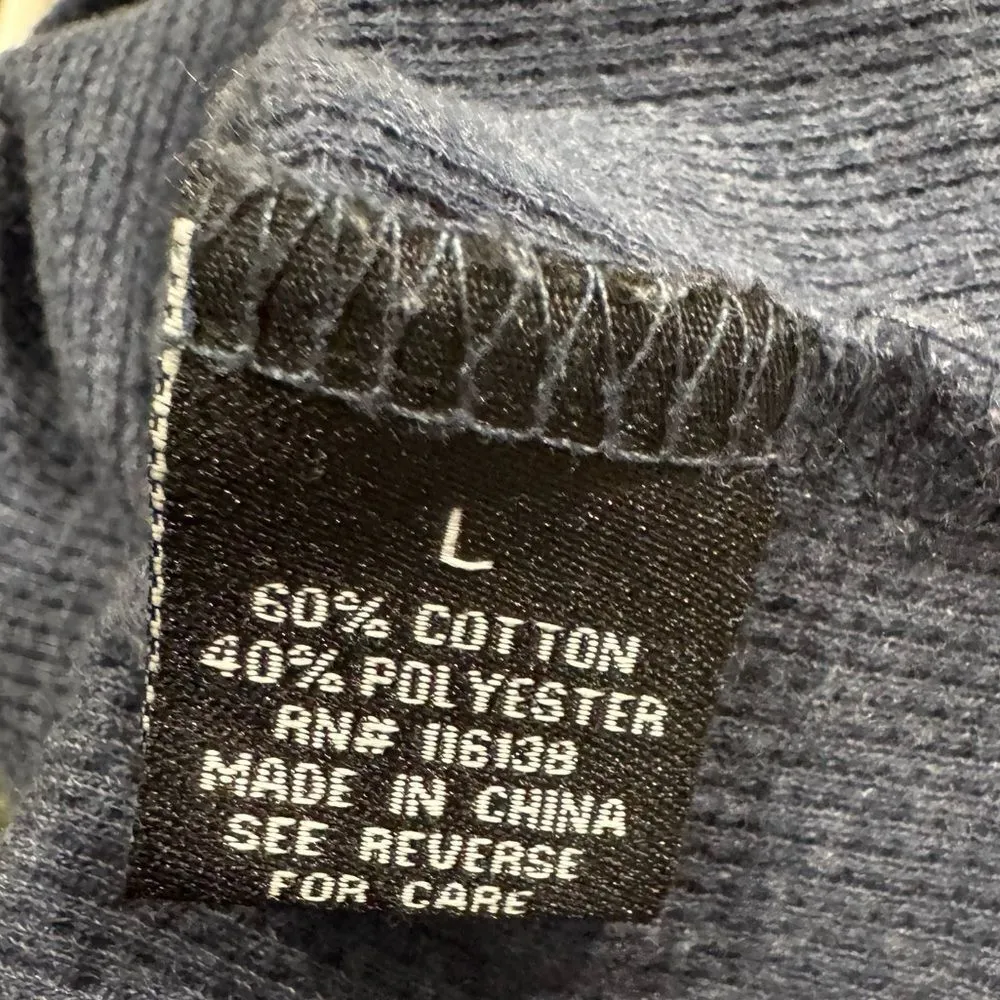 Bravado The Rolling Stones Blue Henley Long Sleeve Shirt Women’s Large - Image 3