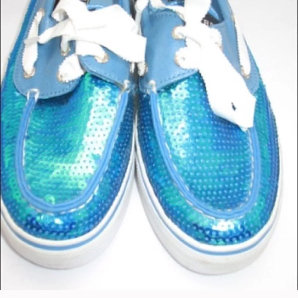 NWOB Sperry Topsider Blue Sequin Shoes - Image 6