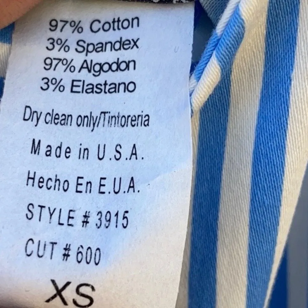 Womens Size XS Vera striped polka dot fit & flare white pinup dress NWT - Image 12