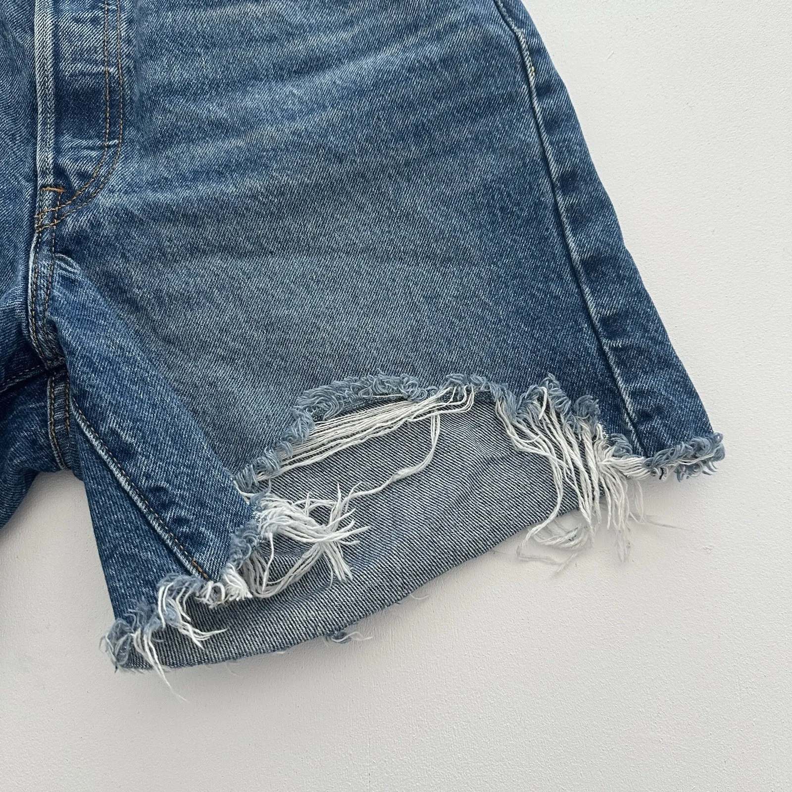 Levi's Shorts Denim 501 Cut Off Festival Hippie Country, Sz: Women 30 (b15b) - Image 3