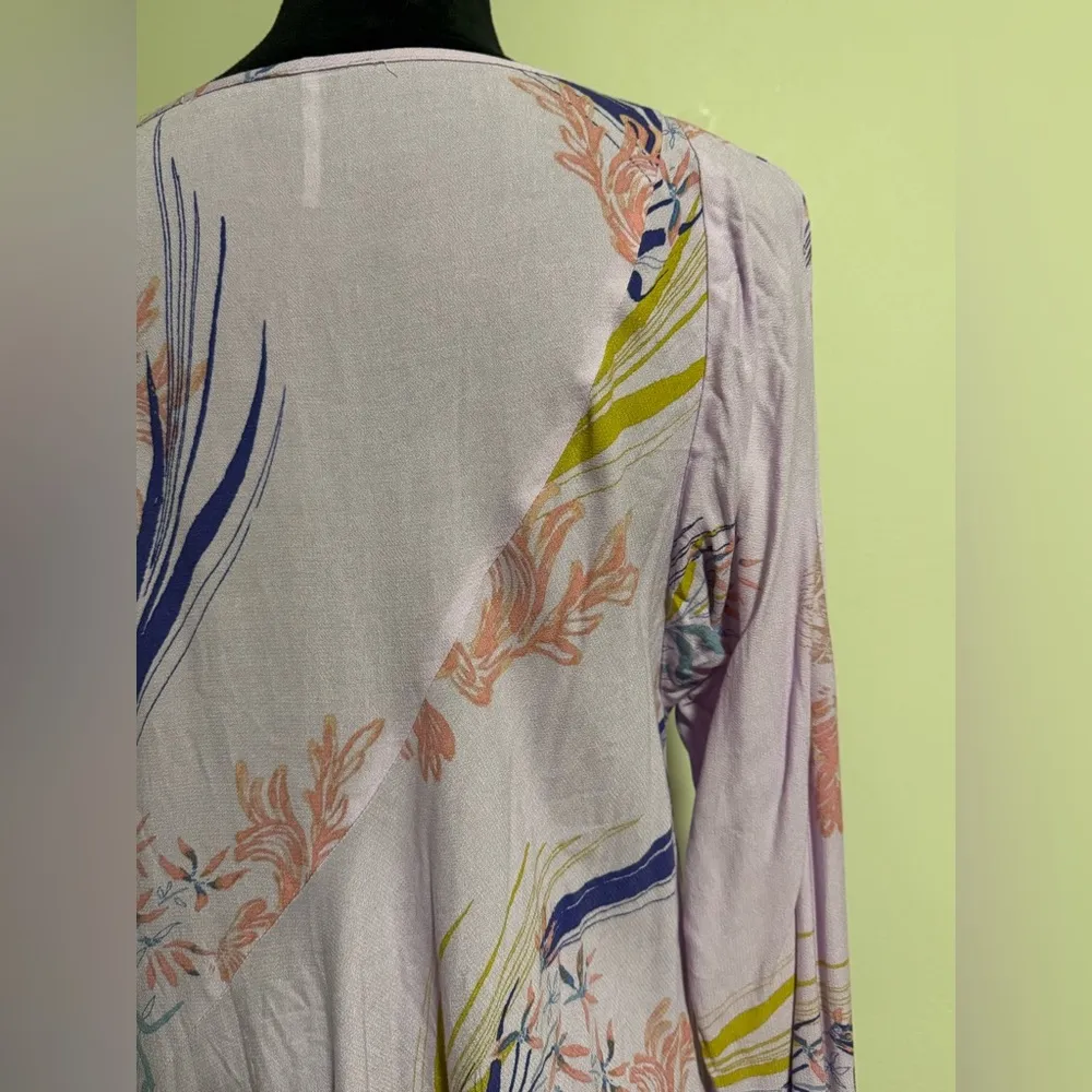 Preloved Free People Purple and Pink Clear Skies Cold Shoulder Tunic size XS - Image 8