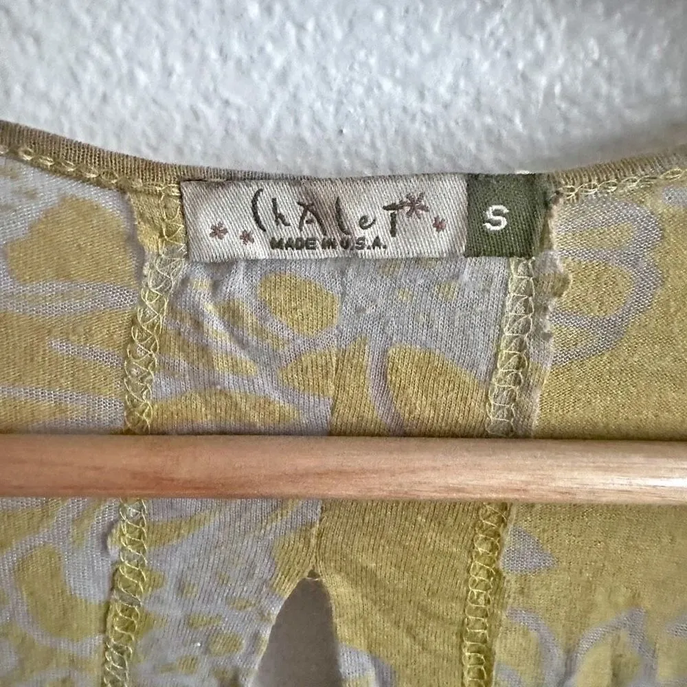 CHALET x ANTHROPOLOGIE | Gray Yellow Green Chartreuse along Line Vest | Small - Image 3