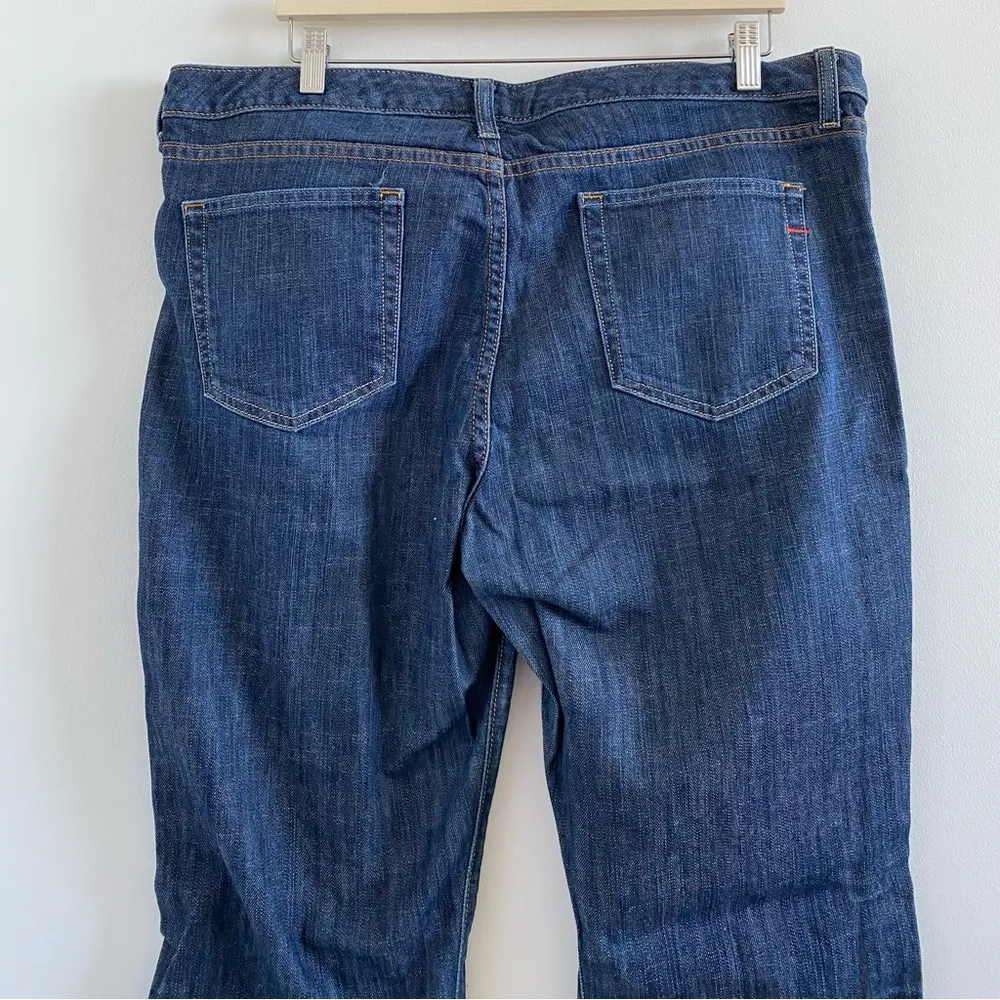 Gap 1969 Blue Dark Wash Stretch Flare Jeans Size 18 Long - Image 8