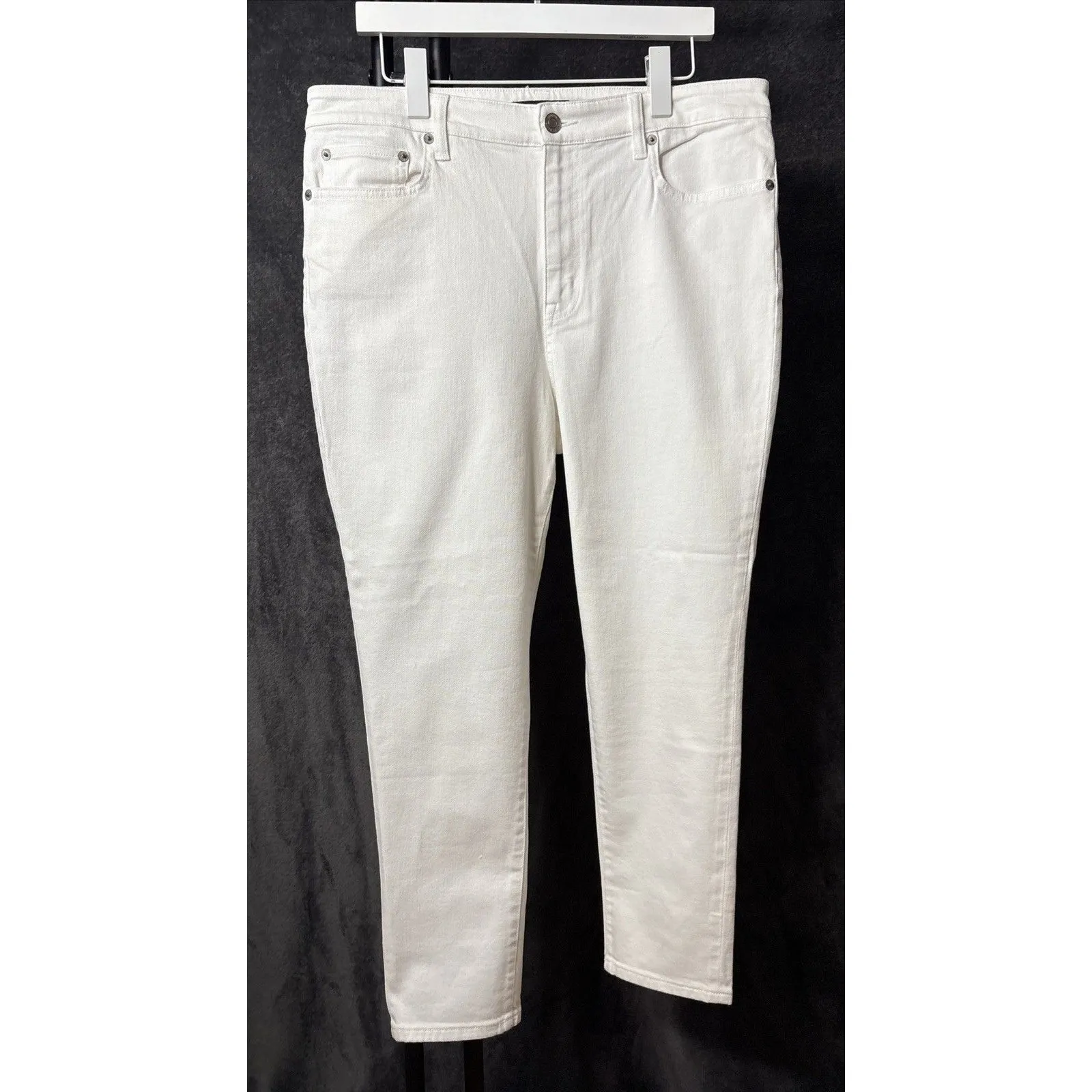 Lauren Ralph Lauren BLACK LABEL Women's Jeans White Size 14 Straight Denim - Image 2