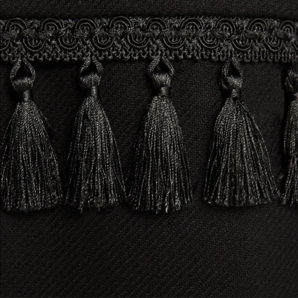 Zara Wool Blend Coat with Tassel Detail On The Waist size L Large - Image 3