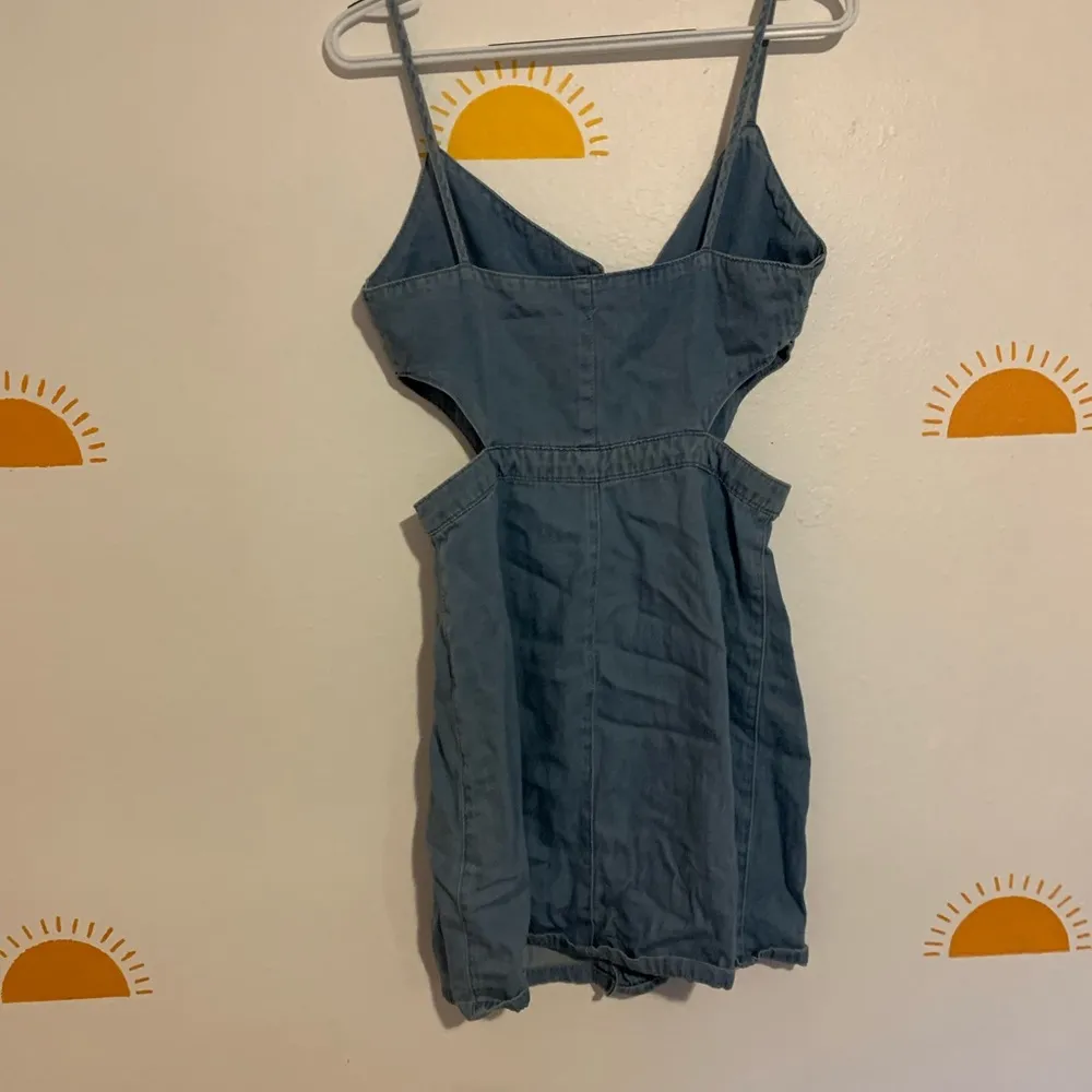 Topshop Denim Dress Button Down with Cut-Outs - Image 4