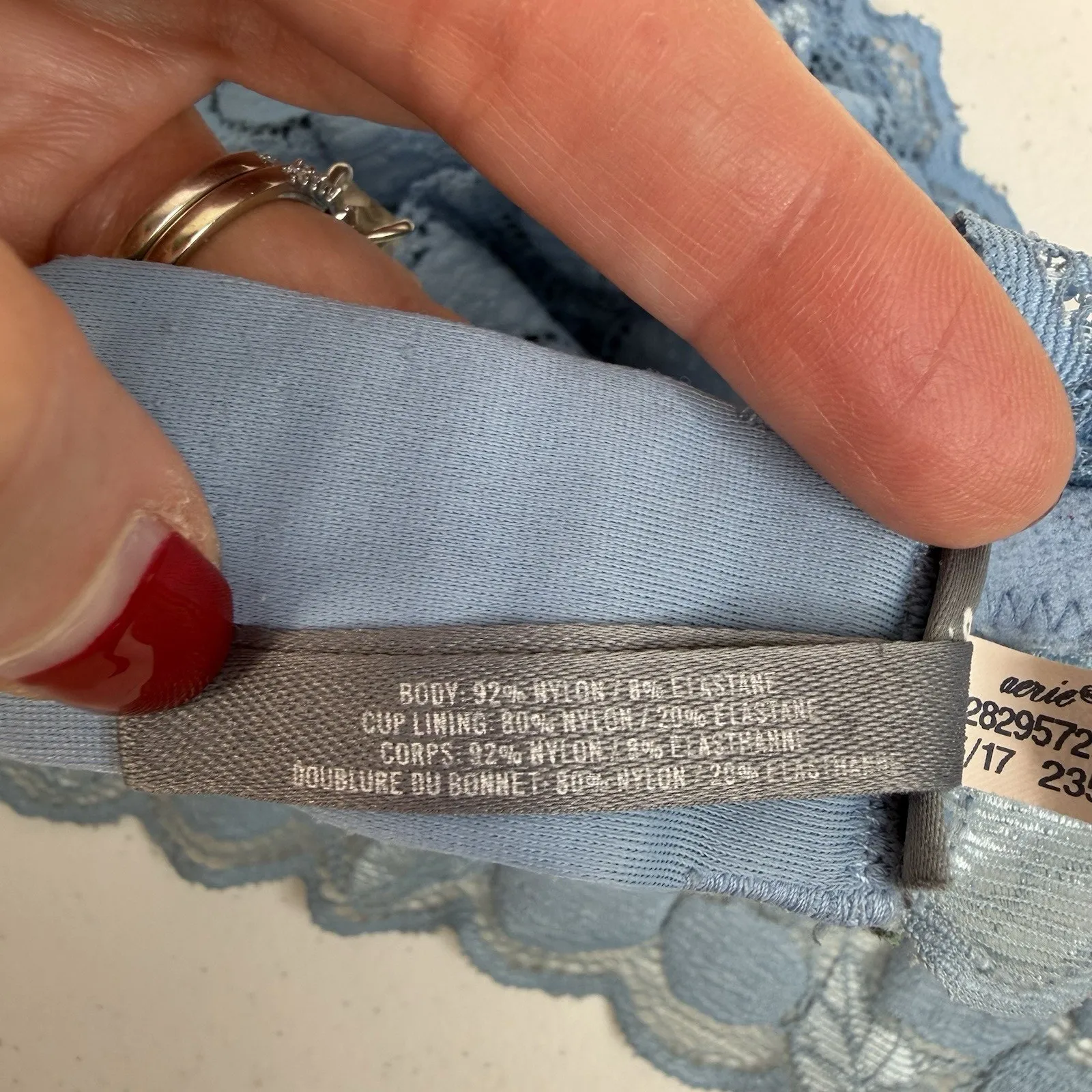 Aerie L Large Lace Bralette Bra Wireless Blue Racerback Pullover Lightly Lined - Image 12