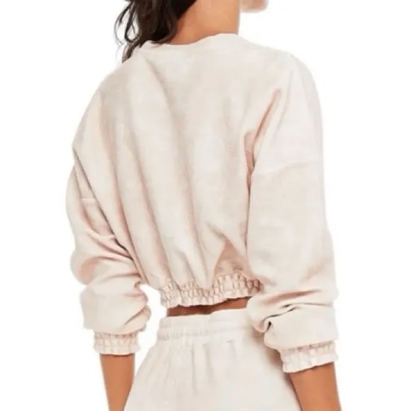 Onia Tops Onia Brushed Back Terry Crew Neck Sweatshirt pink Women's SIZE XS‎ - Image 2