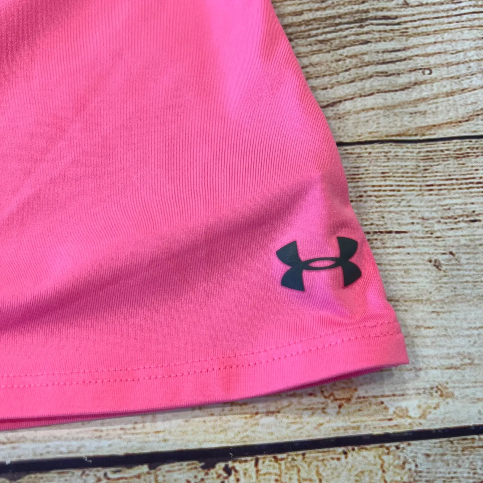 Under Armour Heatgear Pink Racerback Tank Top Women's LG Fitted Athletic - Image 2