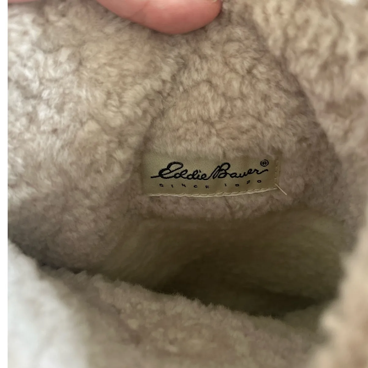 Eddie Bauer Dark Brown Leather & Shearling Lined Calf Riding Boots - Image 8