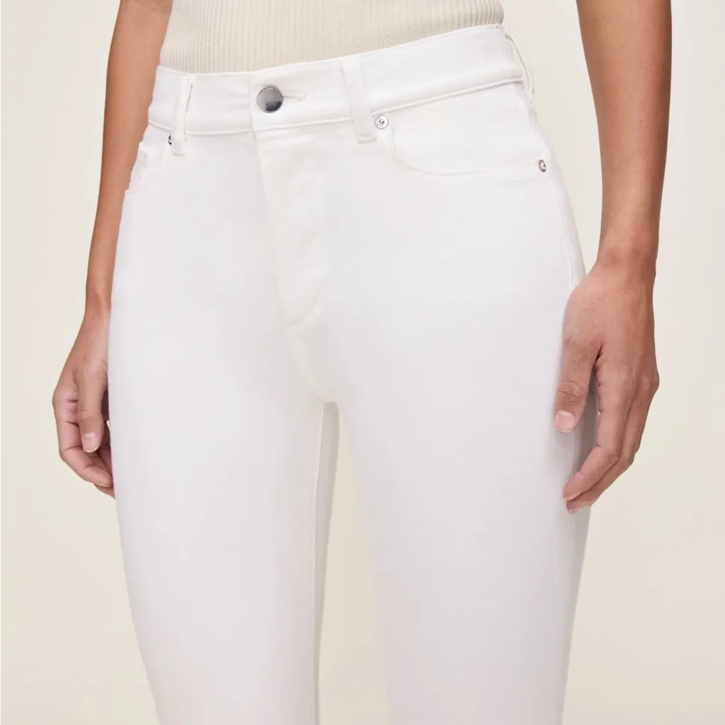 NWT $209 DL1961 Mara Straight Mid Rise Instasculpt Ankle Jeans White SZ-30 - Image 2