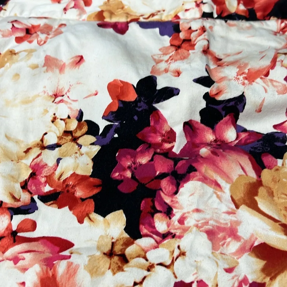 Lane Bryant Size 20W pink and cream Floral A-Line Skirt Unlined - Image 2