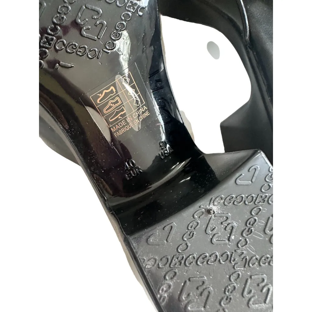 JEFFREY CAMPBELL Black Platform Slide Sandals Size 9 - Image 7