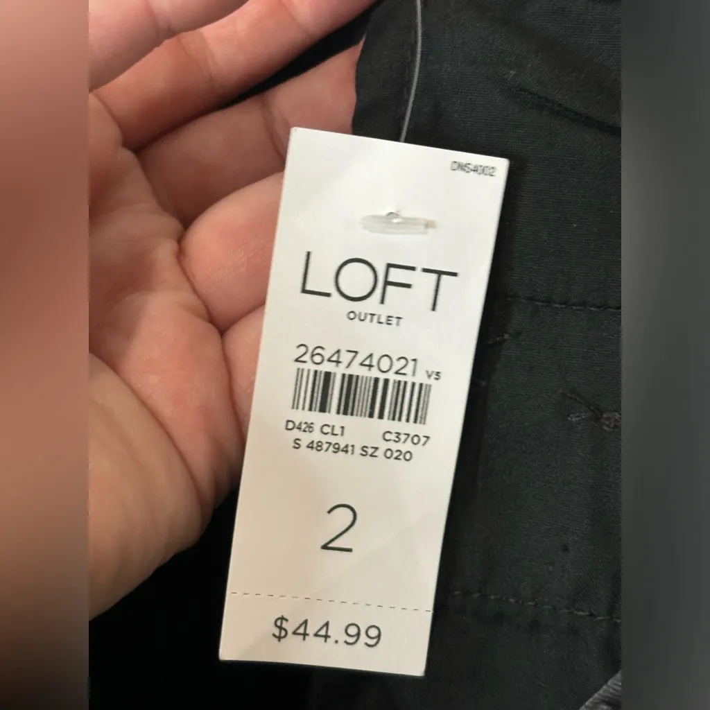 NWT Loft Outlet Classic Black Bermuda Roll Shorts Size 2 - Image 9