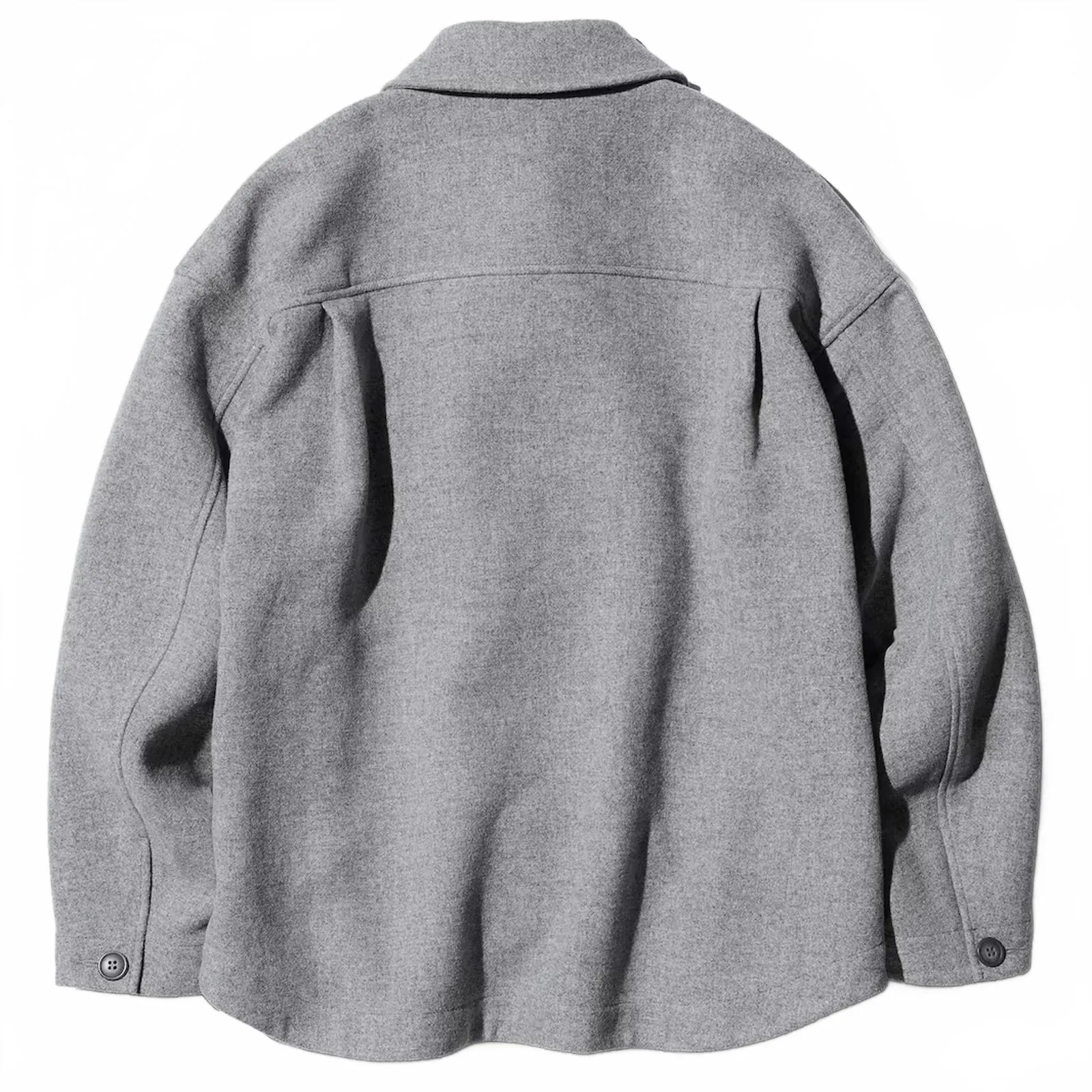 Uniqlo Oversized Short Jacket Collared Minimalist Outerwear Gray NWT Medium - Image 4