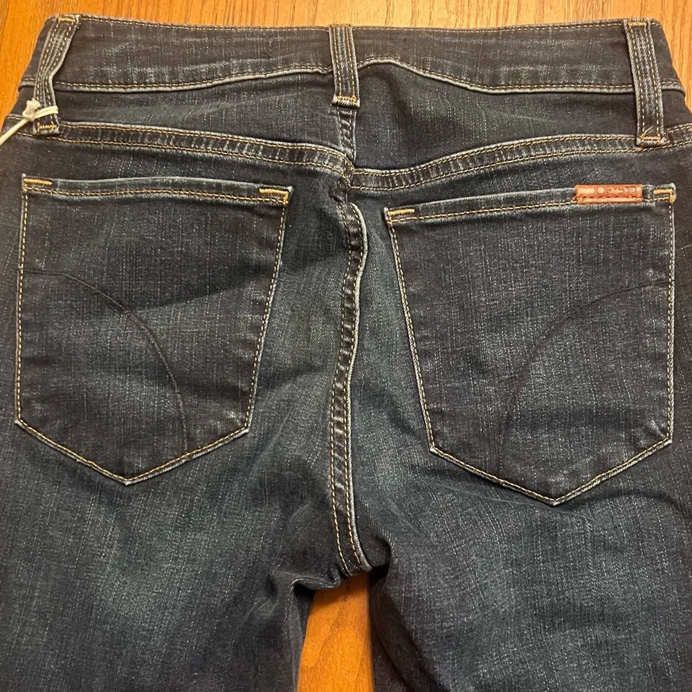 Joe's Flawless Dima Blondie Midrise Raw Hem Skinny Ankle Jeans Dark Indigo Sz 24 - Image 11