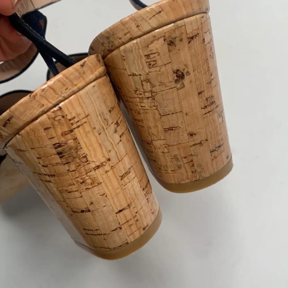 Stuart Weitzman Analeigh 75 midnight Blue Suede Sandal EUC S-012 Sz 7.5 - Image 10