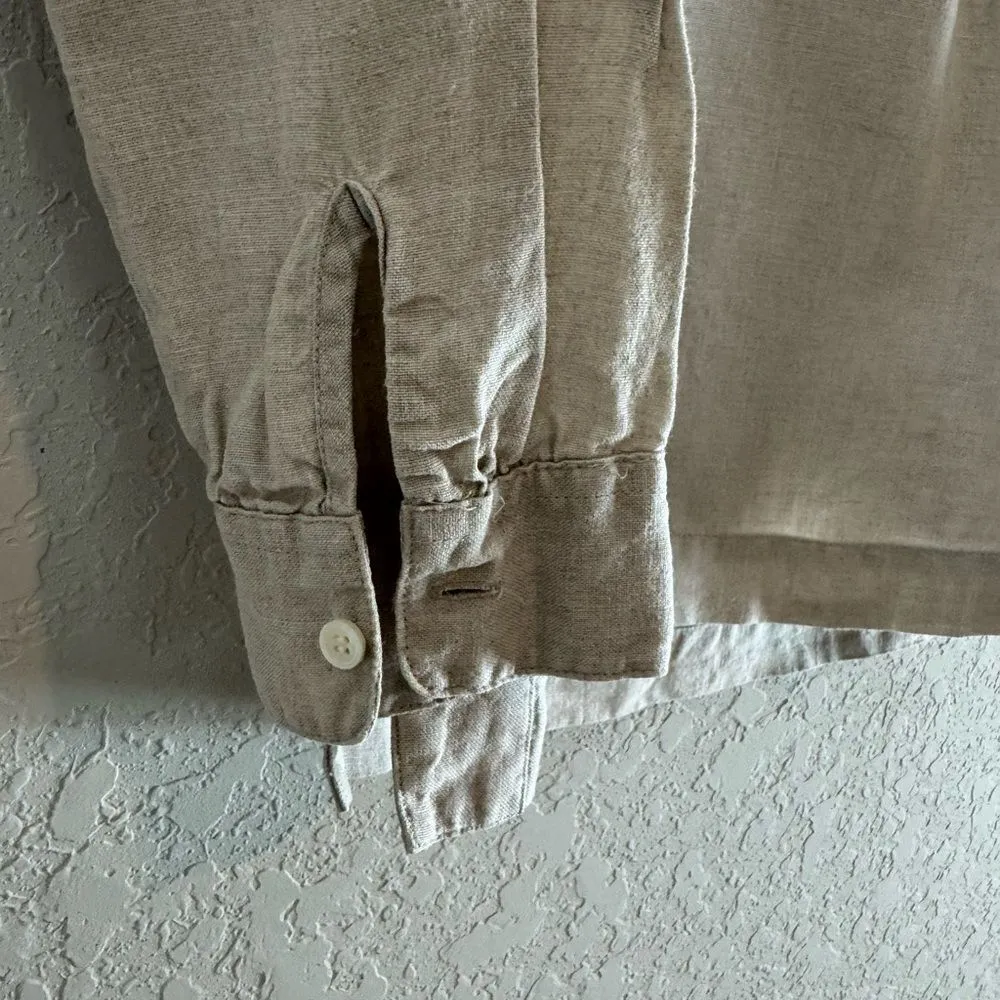 J. Crew Linen Button-Up Shirt in Tan - Image 5