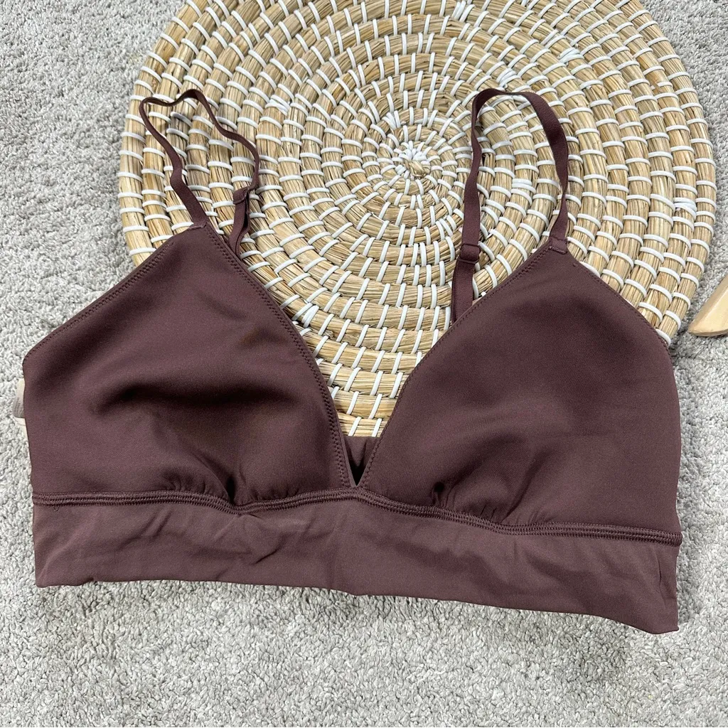 Inlyric Women’s Inbarely Outwear Longline Triangle Bralette in Brown Size L Size L - Image 8